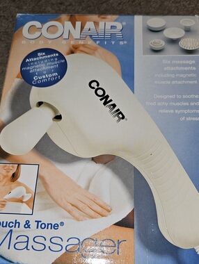 Conair Touch & Tone Handheld Massager — White